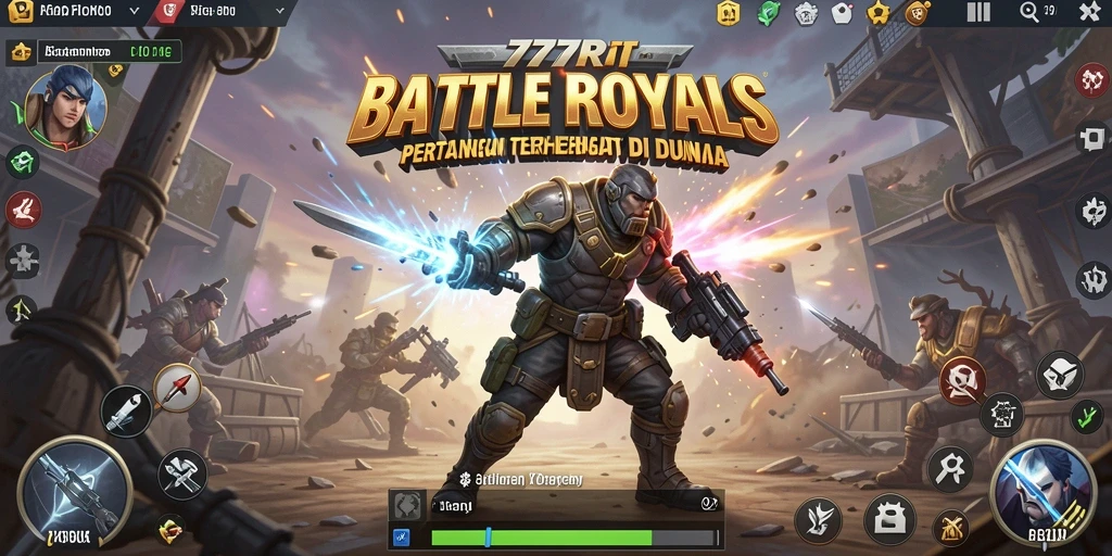 Tangkapan layar gameplay seru di 777RT Battle Royale.
