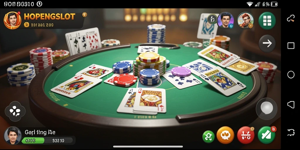 Screenshot gameplay HOPENGSLOT menampilkan suasana seru bermain Gaple.