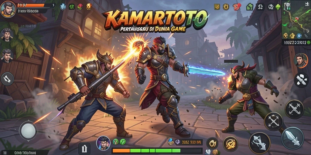 Tampilan seru dalam pertarungan KAMARTOTO yang intens.