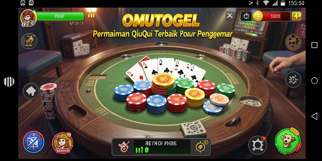 Tampilan gameplay seru dalam OMUTOGEL yang penuh aksi QiuQiu.