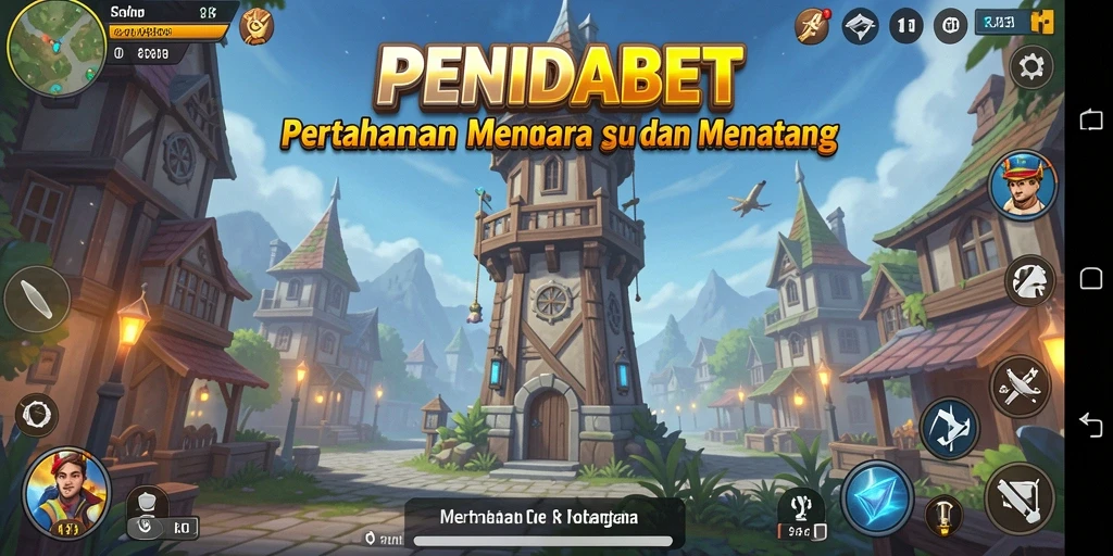 Tangkapan layar permainan PENIDABET yang menunjukkan aksi seru Tower Defense.