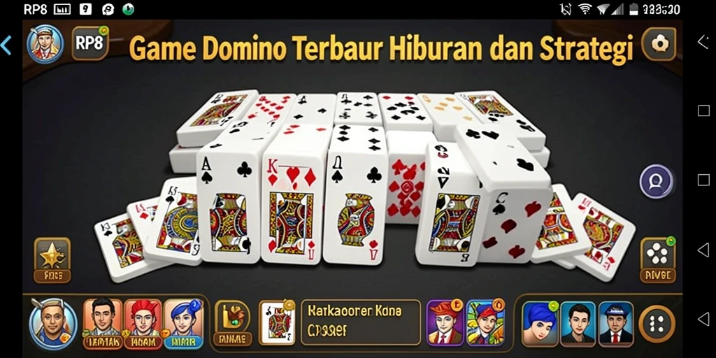 Tampilan menarik dari gameplay Domino yang seru dan interaktif.
